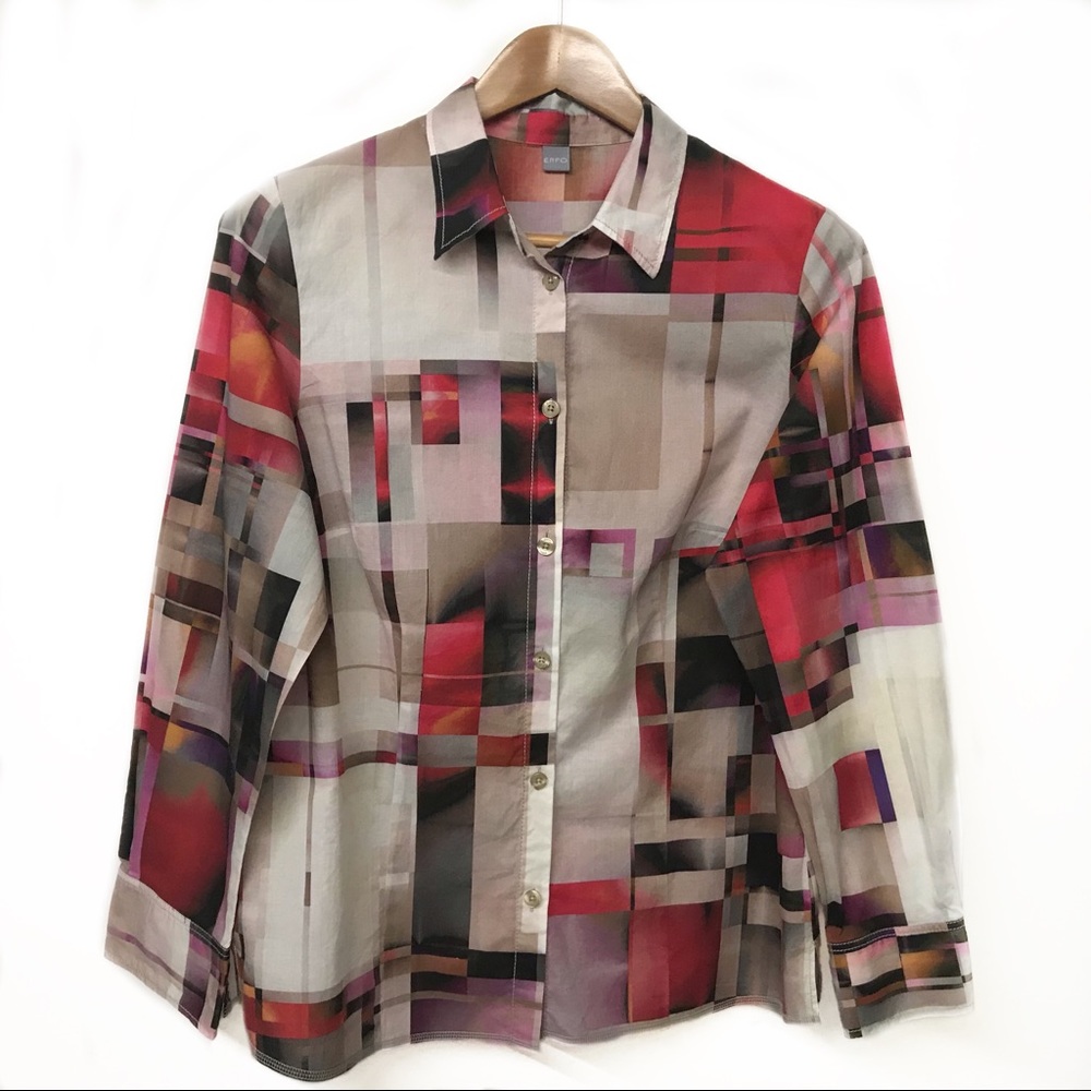 ERFO cool geometric dress-shirt